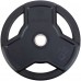 Диски гумові з потрійним хватом та металевою втулкою LiveUp ø50мм, 20кг, чорний, код: LP8330-20