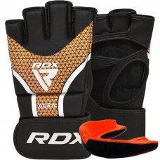Рукавиці для ММА RDX Aura Plus T-17 S, чорний-золотий, код: GGR-T17BGL-S+