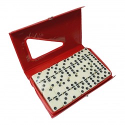 Гра настільна SNS Доміно 5010Рв м"якому червоному чохлі, код: 00127-SNS