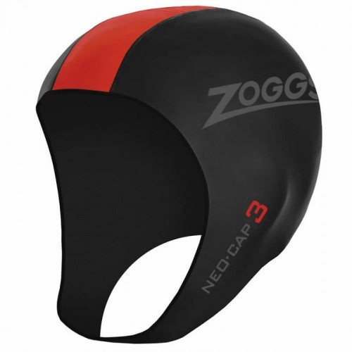 Шапка для тріатлону Zoggs Neo Cap S/M, чорно-червона, код: 194151043723