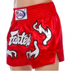 Шорти для тайського боксу та кікбоксингу Fairtex M червоний, код: BS0665_MR