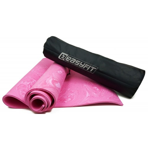 Килимок для йоги та фітнеса + чохол EasyFit PER Premium Mat 1830х610х8 мм, рожевий, код: EF-1930s-1-P-EF Килимок для йоги та фітнеса + чохол EasyFit PER Premium Mat 1830х610х8 мм, рожевий, код: EF-1930s-1-P-EF