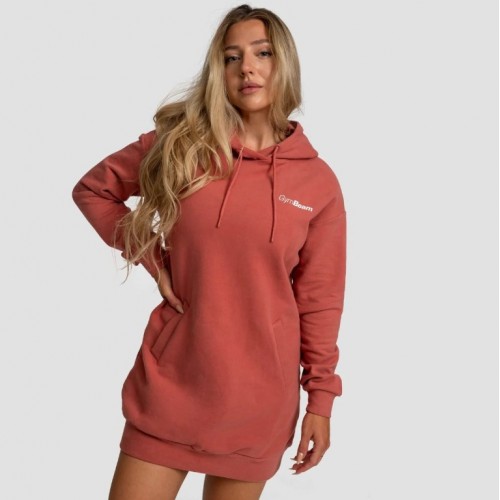 Толстовка жіноча подовжена GymBeam Clothing Limitless XXL, кориця, код: 8586024626454