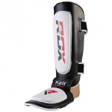 Захист ноги MMA RDX D-X L, шкіра, чорно-білий, код: FT-8790/L   -WS