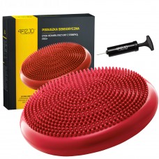 Балансувальна подушка-диск 4Fizjo PRO+ 33 см (сенсомоторна) масажна, червоний, код: 4FJ0312