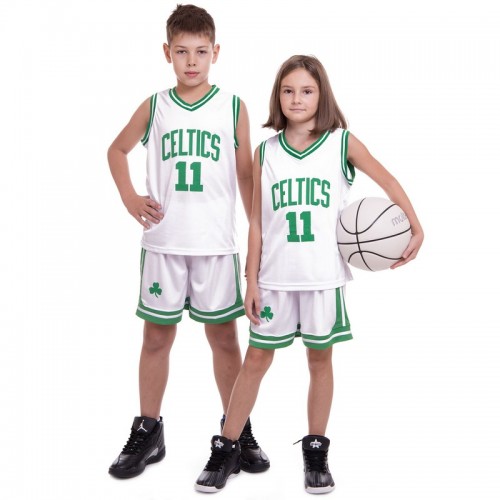 Форма баскетбольна підліткова PlayGame NB-Sport NBA Celtics 11 L (10-13 років), ріст 140-150см, білий-зелений, код: BA-0967_LWG-S52