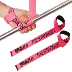 Лямки для станової тяги Mute рожевий, код: 9153-2_P Лямки для станової тяги Mute рожевий, код: 9153-2_P
