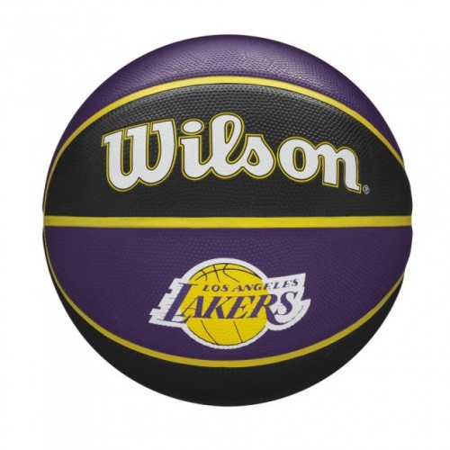 М'яч баскетбольний Wilson NBA Team Tribute La Lakers №7, фіолетовий-чорний, код: 194979033708