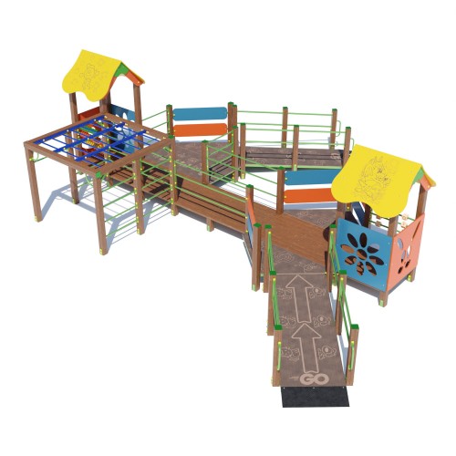 Ігровий комплекс Miros "Посмішка" для дітей з ОФВ 7930х7190х2320 мм, код: DIO1109