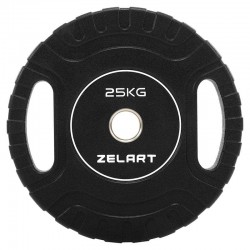 Блини диски CPU покриття 2 Handle металева втулка Zelart ø51мм, 25кг ,чорний, код: TA-3438-25
