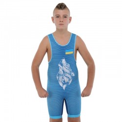 Трико для боротьби дитяче PlayGame Ukraine 5XS, синій, код: JY-6606_5XSBL Трико для боротьби дитяче PlayGame Ukraine 5XS, синій, код: JY-6606_5XSBL