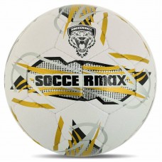 М"яч футбольний професійний Soccermax №5 PU, білий-жовтий, код: FB-4165_WY