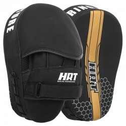 Лапа вигнута для боксу та єдиноборств Hard Touch 190x50x250 мм, 2шт, чорний-золотий, код: BO-4239_BKGO