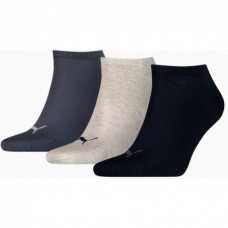 Шкарпетки Puma Unisex Sneaker Plain 3P 90680705, розмір 39-42, різнокольоровий, код: 91889-DK