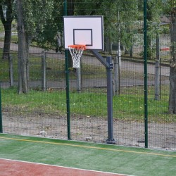 Баскетбольна стійка тренувальна ProSport з 1 опори з щитом і кошиком, код: СТМ-1