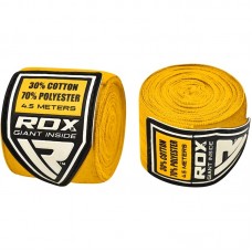 Бинти боксерські RDX Fibra Yellow 4.5m, код: 10406-RX