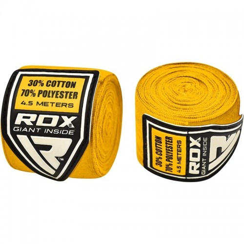 Бинти боксерські RDX Fibra Yellow 4.5m, код: 10406-RX