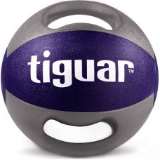 Медичний м"яч Tiguar тигуар з ручками 10 кг, сірий-фіолетовий, код: M-1601670-IN