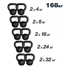 Набір гирь чавунних RN Sport 168 кг, код: Gir168 Набір гирь чавунних RN Sport 168 кг, код: Gir168