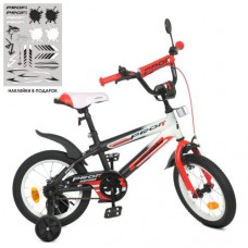 Велосипед детский Profi Kids Inspirer d=14, черный-белый (мат), код: Y14325-MP