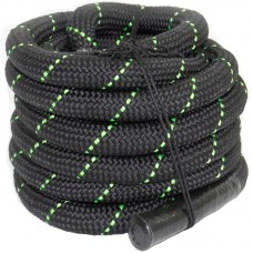 Канат тренувальний для кросфіта WCG Battle Rope 9000х38 мм, чорний, код: W-38х9-IF