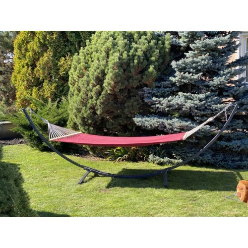 Одномісний монотонний гамак з планкою WCG Wish XL 2000х1000 мм, бордовий, код: H08-3-2(m)-IF