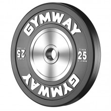 Диск тренувальний олімпійський GymWay 25 кг, чорний, код: TPR-25K-IA