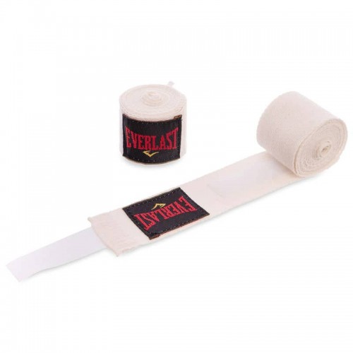 Бинти боксерські бавовна Everlast UR 2500х50 мм, білий, код: BO-6268-2_5_W