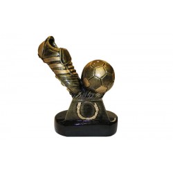 Статуетка нагородна спортивна PlayGame Футбол Бутса з м"ячем 150х110х75 мм, код: C-4105-B