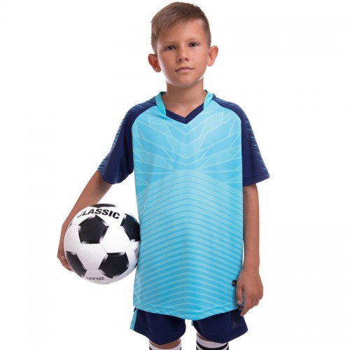 Форма футбольна дитяча PlayGame Lingo XS, рост 145-155, блакитний-темно-синій, код: LD-M8601B_XSYNBL