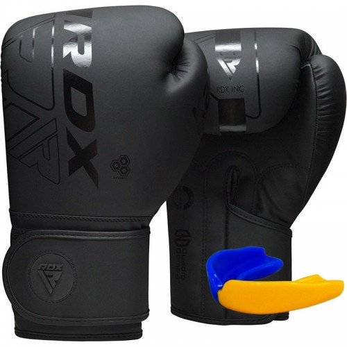 Боксерські рукавиці RDX F6 Kara Matte 12 унцій, чорний, код: BGR-F6MB-12OZ