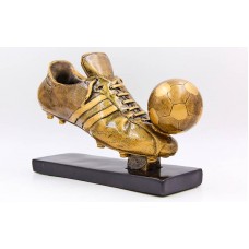 Статуетка нагородна спортивна PlayGame Футбол Бутса з м"ячем 150х210х75 мм, код: C-1346-A