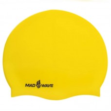 Шапочка для плавання силіконова для дорослих MadWave Intensive жовтий, код: M053501_Y