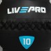 М"яч набивний медичний для кросфіту LiveUp 10кг, чорний-сірий, код: LP8100-10
