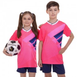 Форма футбольна підліткова PlayGame розмір 30, ріст 150, рожевий-синій, код: CO-2005B_30PBL-S52