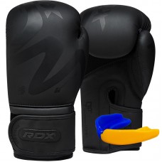 Боксерські рукавиці RDX F15 Noir Matte 14 унцій, чорний, код: BGR-F15MB-14oz