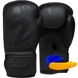 Боксерські рукавиці RDX F15 Noir Matte 14 унцій, чорний, код: BGR-F15MB-14oz