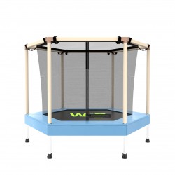 Батут манеж шестигранний з сіткою WCG Hexi M (1730 мм), блакитний-чорний, код: W-1006-68-IF Батут манеж шестигранний з сіткою WCG Hexi M (1730 мм), блакитний-чорний, код: W-1006-68-IF