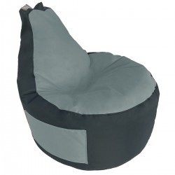 Крісло груша з кишенею Tia-Sport Люкскомфорт, оксфорд, 900х800 мм, сірий-коричневий, код: sm-0430-3