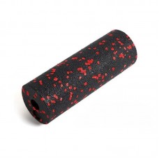 Масажний ролик (роллер) гладкий PowerPlay Mini EPP Foam Roller 150x53 мм, чорний-червоний, код: PP_4346_Red_(15x5)