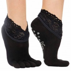 Шкарпетки для йоги з закритими пальцями FitGo, чорний, код: FI-9936_BK