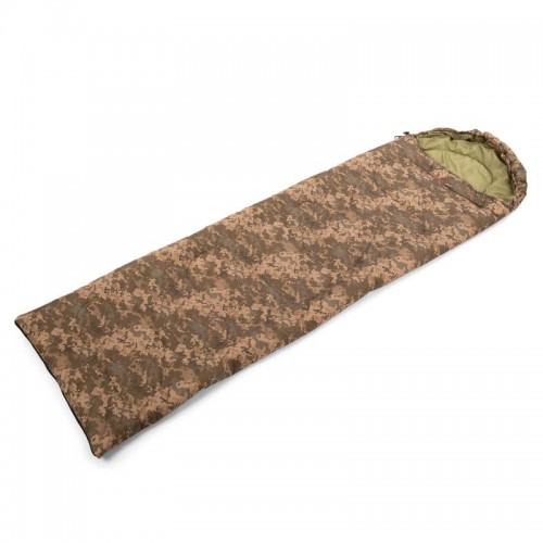 Спальний мішок ковдра Camping з капюшоном, камуфляж Desert Marpat, код: SY-4142_KDM-S52 Спальний мішок ковдра Camping з капюшоном, камуфляж Desert Marpat, код: SY-4142_KDM-S52