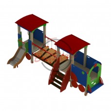 Гімнастичний комплекс Miros "Паровозик з вагончиком", код: DIOS404 Гімнастичний комплекс Miros "Паровозик з вагончиком", код: DIOS404