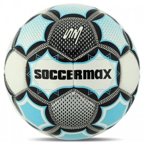 М"яч футбольний Soccermax Crystal №5, білий-блакитний, код: FB-7997_WN