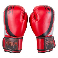 Боксерські рукавички Venum 12oz, червоний срібло, код: VM55-12RS-WS