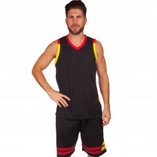 Форма баскетбольна чоловіча PlayGame Lingo 4XL (ріст 180-185), чорний-червоний, код: LD-8019_4XLBKR