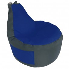 Крісло груша з кишенею Tia-Sport Люкскомфорт, оксфорд, 900х800 мм, синій-коричневий, код: sm-0430-2
