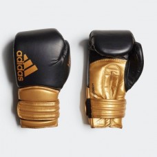 Боксерські рукавички Adidas Hybrid 300, 20oz, чорний-золотий, код: 15586-515