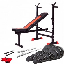 Лава тренувальна Fit-On FN-S101 + штанга та гантелі 140кг, код: 2110-0027 Лава тренувальна Fit-On FN-S101 + штанга та гантелі 140кг, код: 2110-0027
