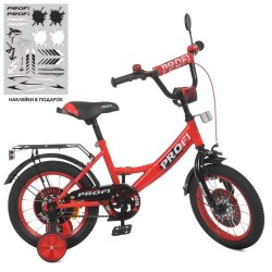Велосипед дитячий Profi Kids Original Boy d=14, червоно-чорний, код: Y1446-1-MP